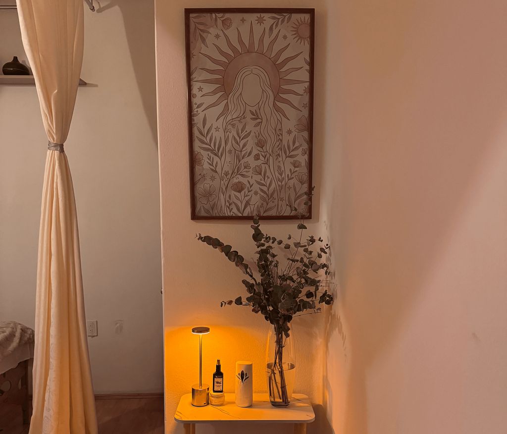 Cabina de Body in Harmony con luz cálida