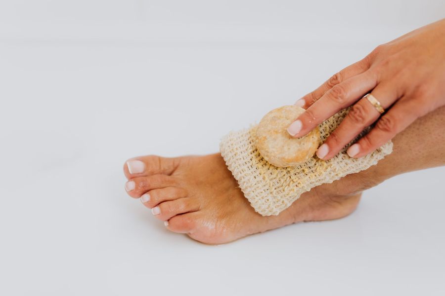 Exfoliación suave de pies
